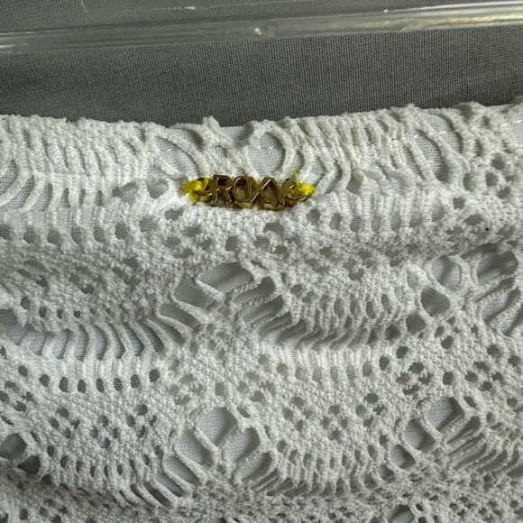 Roxy Gypsy Moon 70s Lowrider Tie Side Bikini Bottom White Women’s Large - Picture 7 of 7